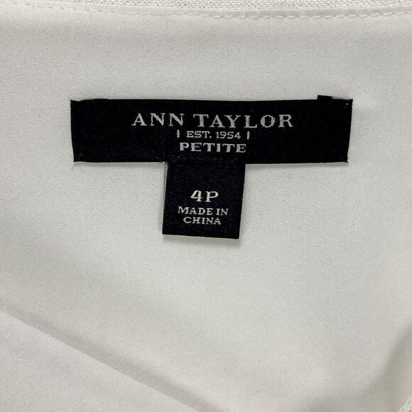 Ann Taylor Metallic Floral Embroidered Eyelet Linen Mini Skirt Sz 4 Summer Beach - Picture 8 of 9